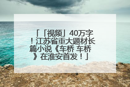 「视频」40万字！江苏省重大题材长篇小说《车桥 车桥》在淮安首发！