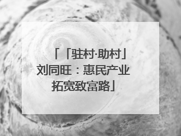 「驻村·助村」刘同旺：惠民产业拓宽致富路