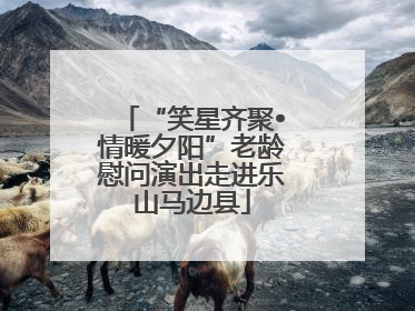 “笑星齐聚•情暖夕阳”老龄慰问演出走进乐山马边县