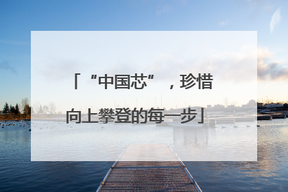 “中国芯”，珍惜向上攀登的每一步