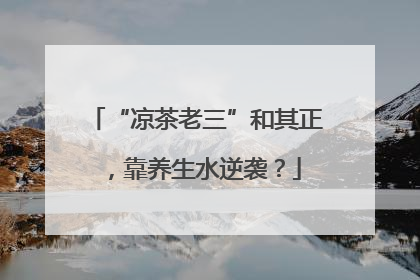 “凉茶老三”和其正，靠养生水逆袭？