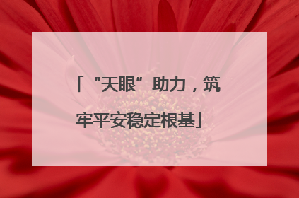 “天眼”助力，筑牢平安稳定根基