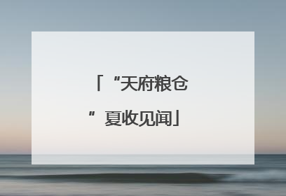 “天府粮仓”夏收见闻