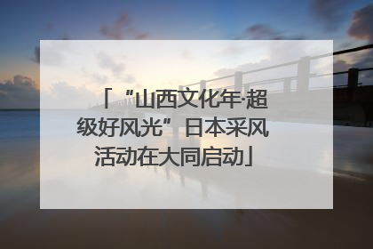 “山西文化年·超级好风光”日本采风活动在大同启动