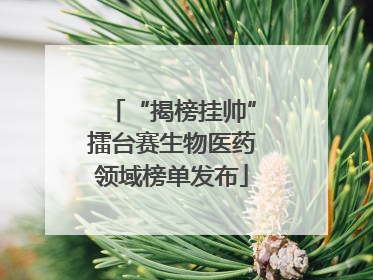 “揭榜挂帅”擂台赛生物医药领域榜单发布