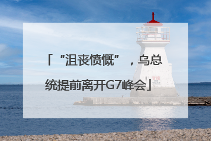 “沮丧愤慨”，乌总统提前离开G7峰会