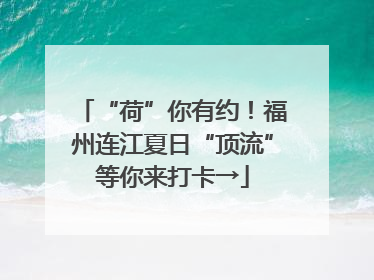 “荷”你有约！福州连江夏日“顶流”等你来打卡→