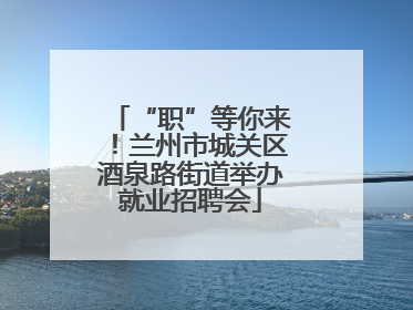 “职”等你来！兰州市城关区酒泉路街道举办就业招聘会