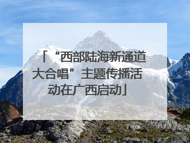 “西部陆海新通道大合唱”主题传播活动在广西启动