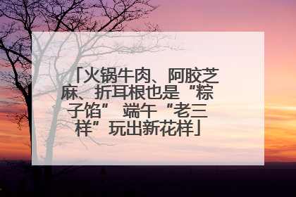火锅牛肉、阿胶芝麻、折耳根也是“粽子馅” 端午“老三样”玩出新花样