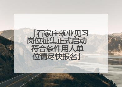 石家庄就业见习岗位征集正式启动 符合条件用人单位请尽快报名
