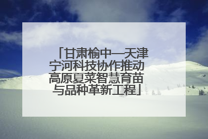甘肃榆中—天津宁河科技协作推动高原夏菜智慧育苗与品种革新工程