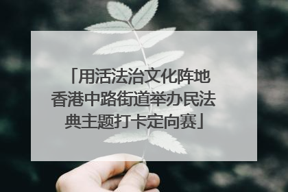 用活法治文化阵地 香港中路街道举办民法典主题打卡定向赛