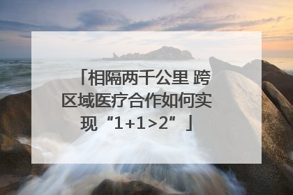 相隔两千公里 跨区域医疗合作如何实现“1+1>2”