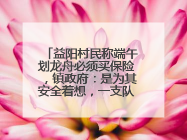 益阳村民称端午划龙舟必须买保险，镇政府：是为其安全着想，一支队伍保费1500元到2500元