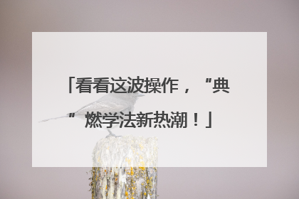 看看这波操作，“典”燃学法新热潮！