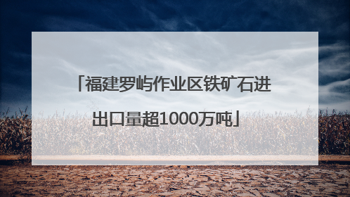 福建罗屿作业区铁矿石进出口量超1000万吨