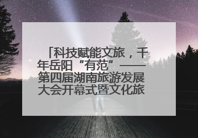 科技赋能文旅，千年岳阳“有范”——第四届湖南旅游发展大会开幕式暨文化旅游推介会侧记