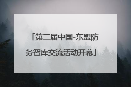 第三届中国-东盟防务智库交流活动开幕