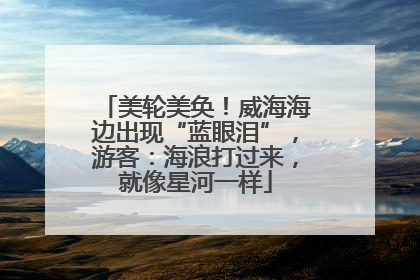 美轮美奂！威海海边出现“蓝眼泪”，游客：海浪打过来，就像星河一样