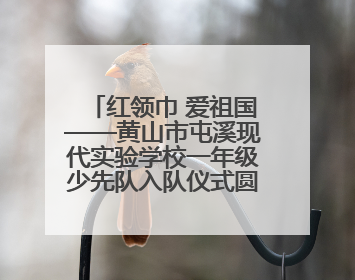 红领巾 爱祖国——黄山市屯溪现代实验学校一年级少先队入队仪式圆满举行