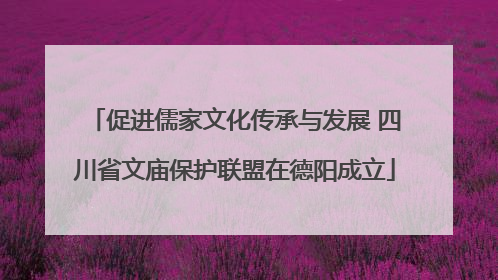 促进儒家文化传承与发展 四川省文庙保护联盟在德阳成立
