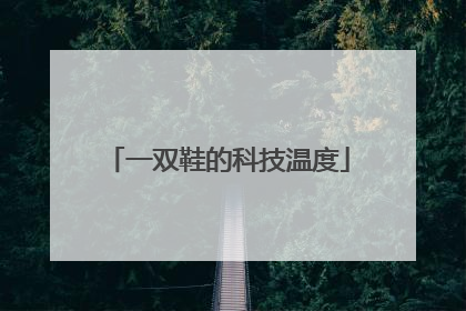 一双鞋的科技温度