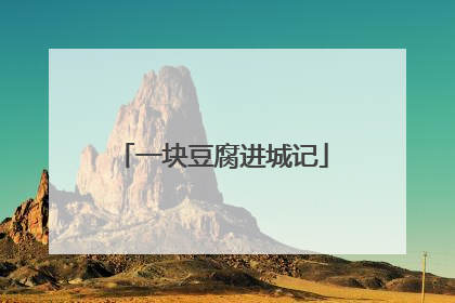 一块豆腐进城记