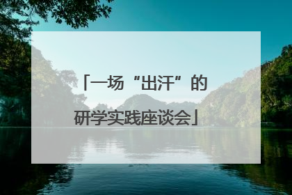 一场“出汗”的研学实践座谈会