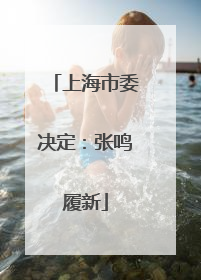 上海市委决定：张鸣履新