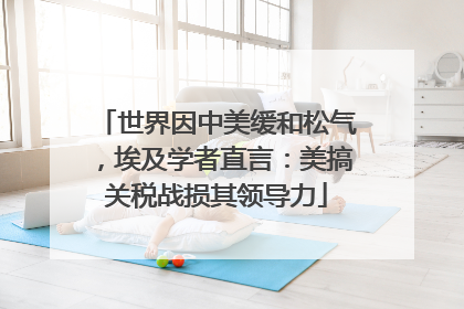 世界因中美缓和松气，埃及学者直言：美搞关税战损其领导力
