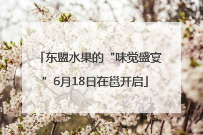 东盟水果的“味觉盛宴”6月18日在邕开启