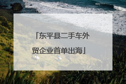 东平县二手车外贸企业首单出海