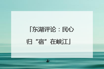 东湖评论：民心归“宿”在峡江