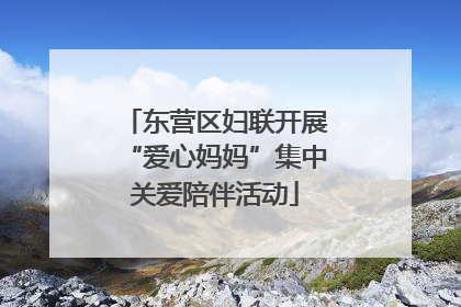 东营区妇联开展“爱心妈妈”集中关爱陪伴活动