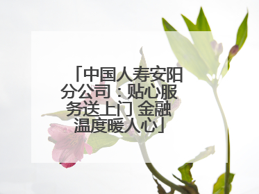 中国人寿安阳分公司：贴心服务送上门 金融温度暖人心