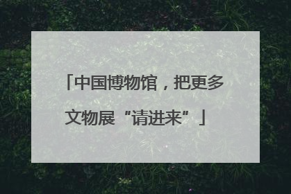 中国博物馆，把更多文物展“请进来”