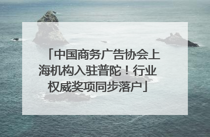 中国商务广告协会上海机构入驻普陀！行业权威奖项同步落户
