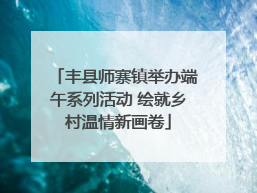 丰县师寨镇举办端午系列活动 绘就乡村温情新画卷