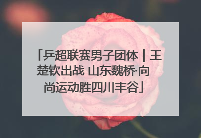 乒超联赛男子团体｜王楚钦出战 山东魏桥·向尚运动胜四川丰谷