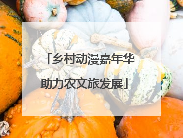 乡村动漫嘉年华助力农文旅发展