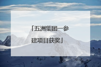 五洲集团一参建项目获奖