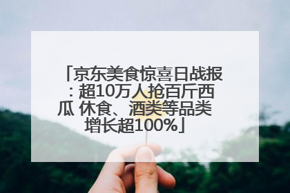 京东美食惊喜日战报：超10万人抢百斤西瓜 休食、酒类等品类增长超100%