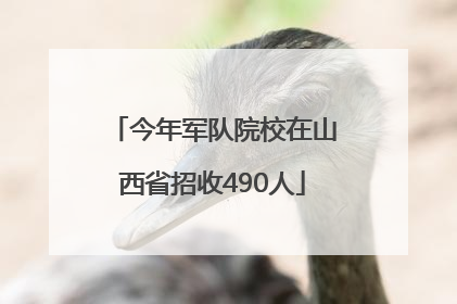 今年军队院校在山西省招收490人