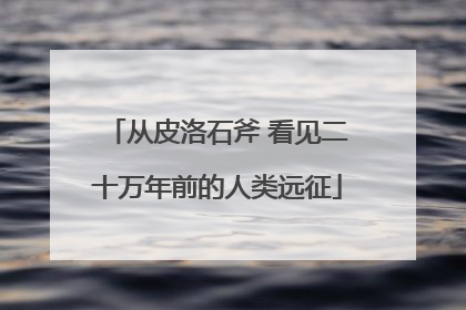 从皮洛石斧 看见二十万年前的人类远征
