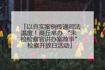 以真实案例传递司法温度！商丘举办 “未检检察官讲办案故事” 检察开放日活动