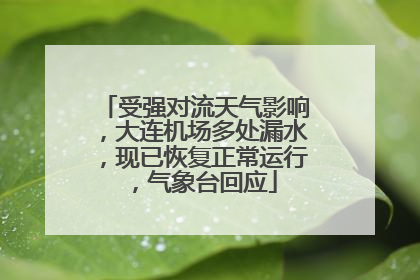 受强对流天气影响，大连机场多处漏水，现已恢复正常运行，气象台回应