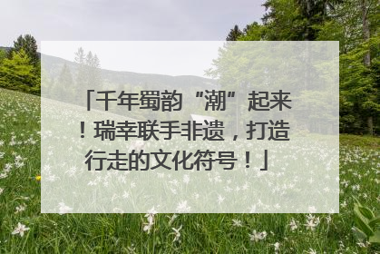 千年蜀韵“潮”起来！瑞幸联手非遗，打造行走的文化符号！