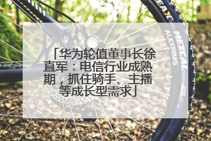 华为轮值董事长徐直军：电信行业成熟期，抓住骑手、主播等成长型需求