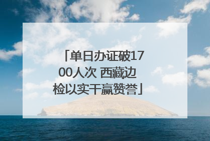 单日办证破1700人次 西藏边检以实干赢赞誉